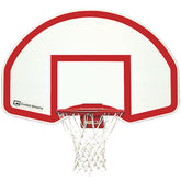 Basketball Backboard - Fan-Shaped White w Steel Rear Mount